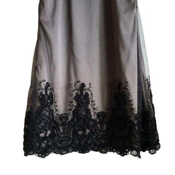 Save the Queen Dress XL Gray and Black Sleeveless Satin - Picture 8 of 16